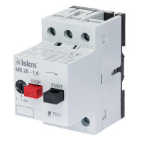 Автомат захисту двигуна ISKRA 1,6A серії MS25