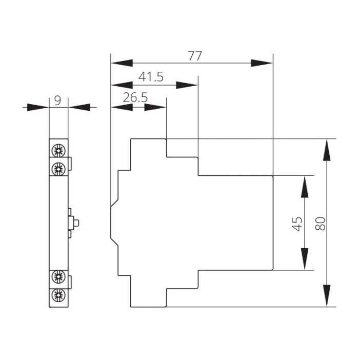 Додатковий контакт ISKRA PS 11, 1NO+1NC для MS25