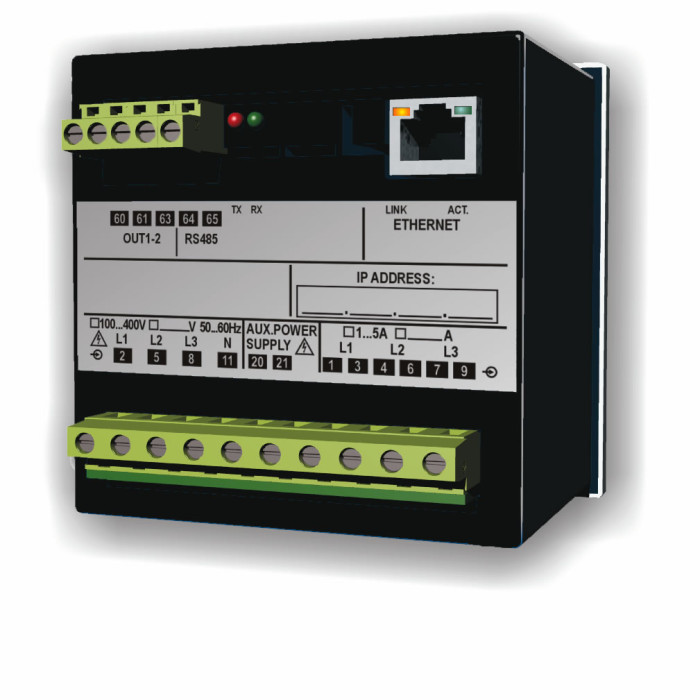 Аналізатор мережі FRER QUBO H, IEC61850, 80÷260Vac/dc, 2 програм. сповіщення