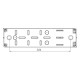 Настінний корпус для сил. розеток IDE STAR 1×4 MOD 385×102x105mm IP65 з шинами N+PE