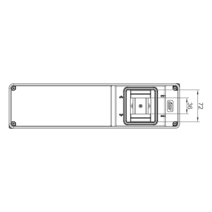 Настінний корпус для сил. розеток IDE STAR 1×4 MOD 385×102x105mm IP65 з шинами N+PE
