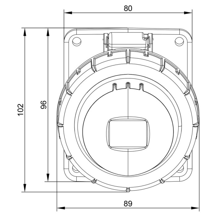 Розетка вбудована похила IDE MUNDIAL 3P+E 32A 380–415V IP66-67