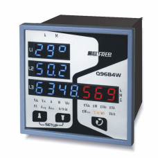 Аналізатор мережі щитовий 96×96mm FRER, LED дісплея, RS485, Modbus, живл.115-230V