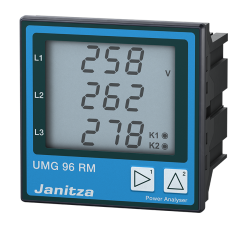 Аналізатор мережі Janitza, 2 вих., RS-485/USB/Profibus, 256Мб
