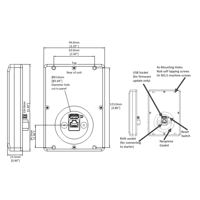 Виносна клавіатура Motortronics Modbus Master