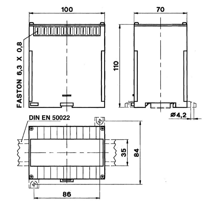 Ваттметр FRER A96W 240˚ 25-0-200кВт 5A/100V