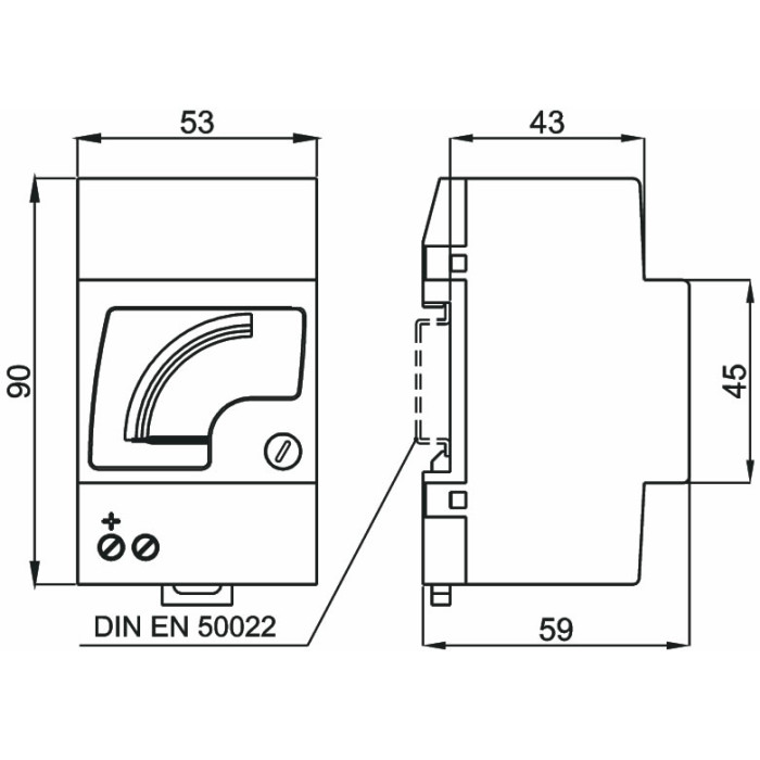 Вольтметр прямий FRER F52EV 90˚ 300V