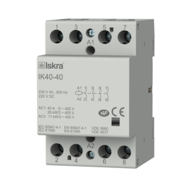 Модульний контактор ISKRA IKA 63A 24V AC 3NO+1NC