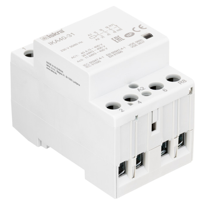 Модульний контактор ISKRA IKA 40A 230V AC 3NO+1NC