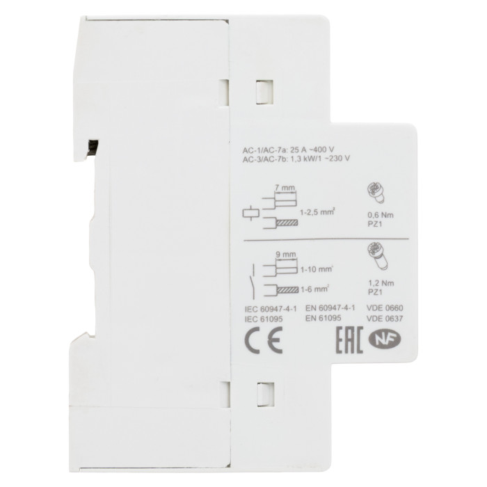 Модульний контактор ISKRA IKD 25A 24V AC/DC 2NO+2NC