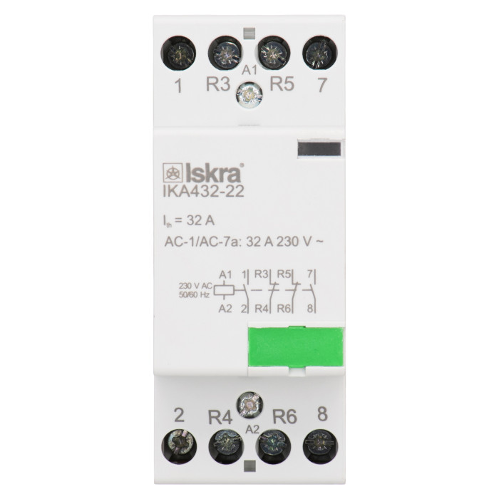 Модульний контактор ISKRA IKA 32A 230V AC 2NO+2NC