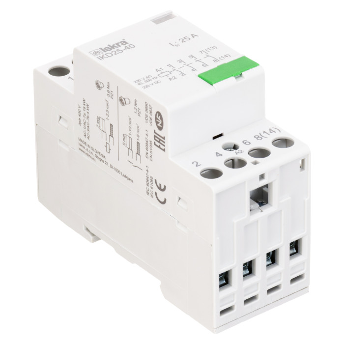 Модульний контактор ISKRA IKD 25A 230V AC/DC 4NO