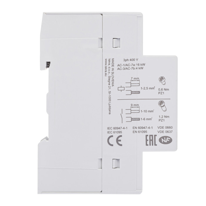 Модульний контактор ISKRA IKA 25A 230V AC 4NO