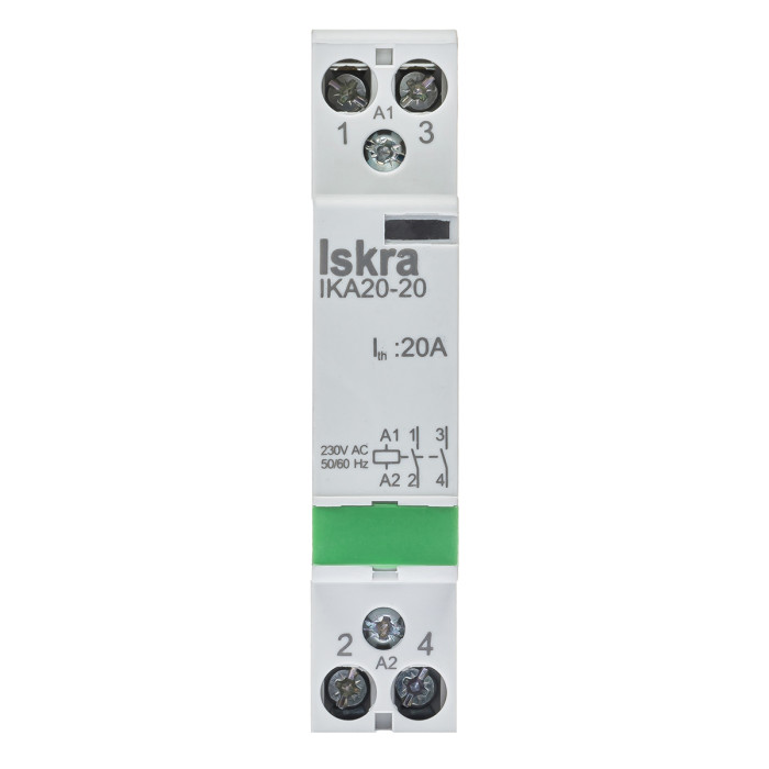 Модульний контактор ISKRA IKA 20A 230V AC 2NO