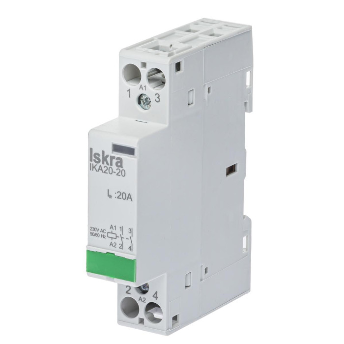 Модульний контактор ISKRA IKA 20A 230V AC 2NC