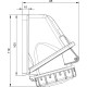 Розетка настінна IDE MUNDIAL 2P+E 16A 200–250V IP66-67