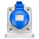 Розетка настінна IDE MUNDIAL 2P+E 16A 200–250V IP44