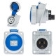 Розетка вбудована похила IDE MUNDIAL 2P+E 16A 200–250V IP66-67