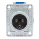 Розетка вбудована похила IDE MUNDIAL 2P+E 16A 200–250V IP66-67
