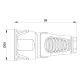 Розетка кабельна IDE SCHUKO 2P+E 16A 220–250V IP20