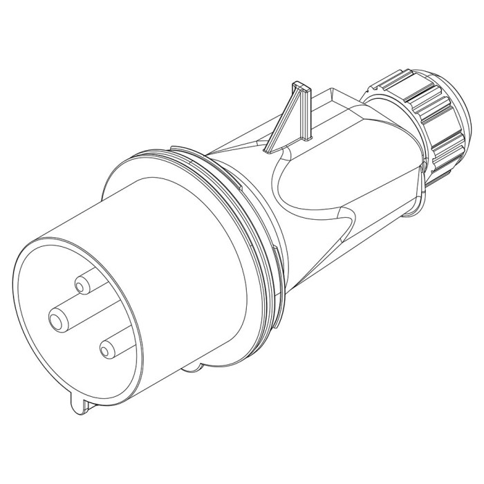 Вилка кабельна IDE MUNDIAL 2P+E 32A 200–250V IP44