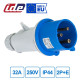 Вилка кабельна IDE MUNDIAL 2P+E 32A 200–250V IP44