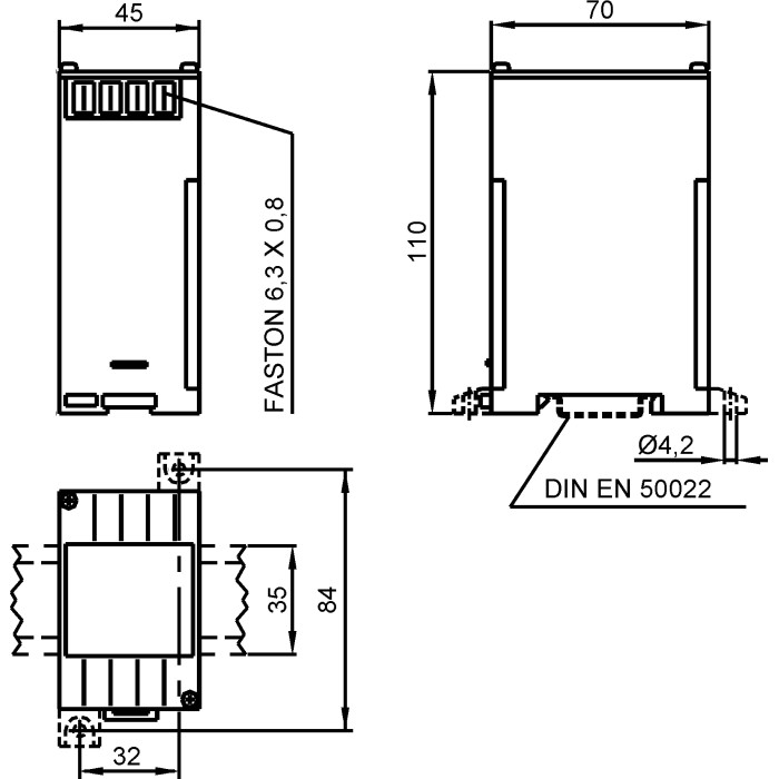 Перетворювач напруги FRER MCOVC 0–10V DC 4-20mA
