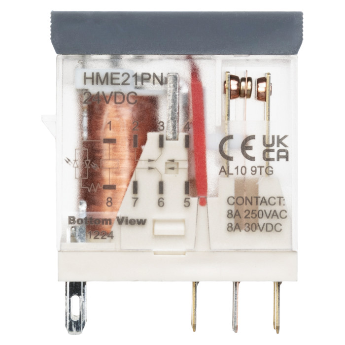 Компактні проміжне реле IMO 2PCO, 8A, 24VDC, LED
