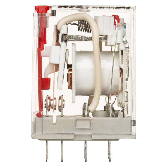 Проміжне реле 2P 10A 240V AC LED+Тест + Колодка зі скобою тип S