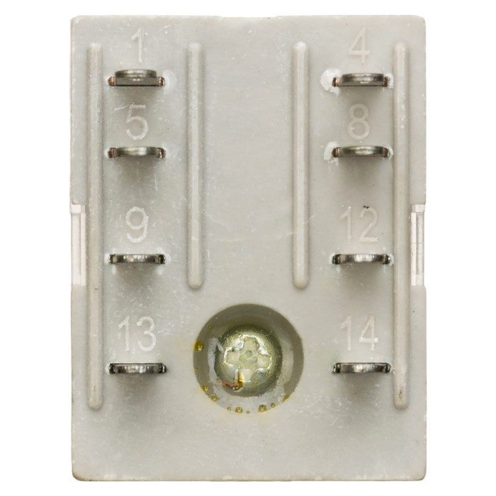 Проміжне реле 2P 10A 24V АC LED+Тест + Колодка зі скобою тип D