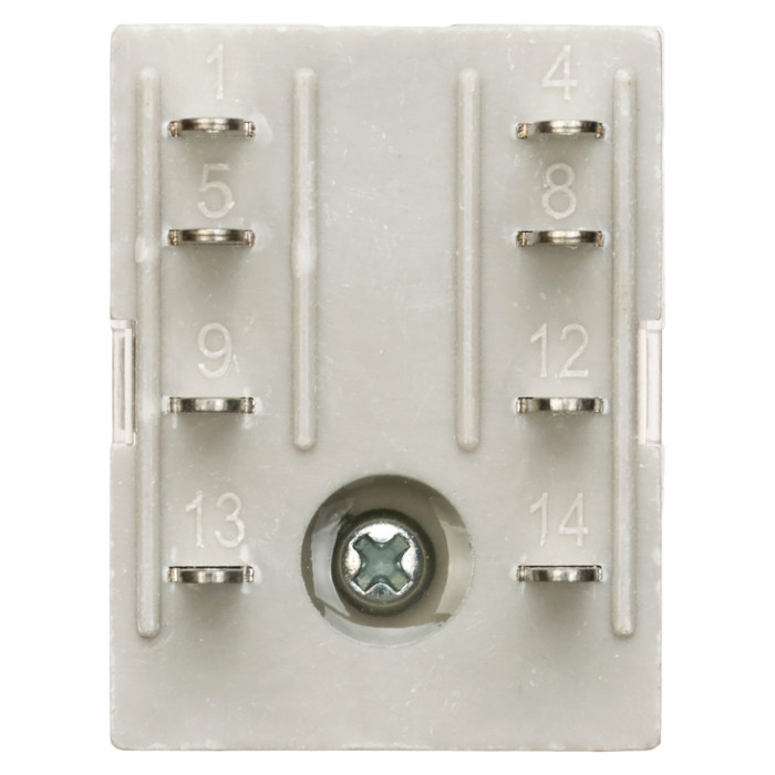 Проміжне реле 2P 10A 24V DC LED+Тест + Колодка зі скобою тип S