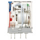 Проміжне реле 4P 5A 24V DC LED+Тест + Колодка зі скобою тип S