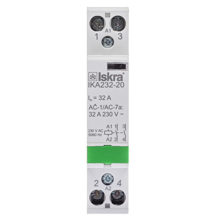 Модульний контактор ISKRA IKA 32A 230V AC 2NO
