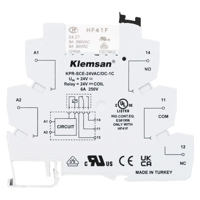 Реле інтерфейсне Klemsan KPR-SCE-24VAC/DC-1C