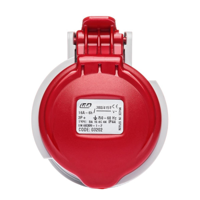 Розетка кабельна IDE MUNDIAL 3P+E 16A 380–415V IP44