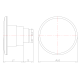 Грибоподібна кнопка 60mm, червона, з поворотною клямкою, що повертається COMEPI