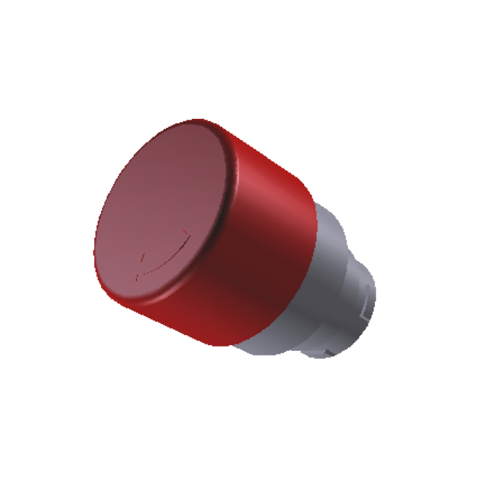 Кнопка грибовидна червона 33mm COMEPI