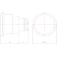 Грибоподібна кнопка 40mm, червона COMEPI