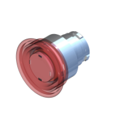 Грибоподібна кнопка 40mm, червона з підсвічуванням COMEPI