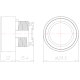 Кнопка чорна, пласт. корпус, ø 22mm, IP65 COMEPI