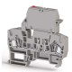 Клема Klemsan YBK ILD 220V AC  під запобіжник 4 мм сіра