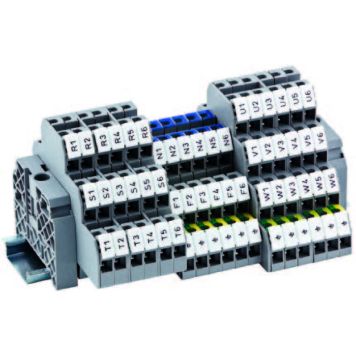 Клема Klemsan PUK 3 SLD 24V DC PNP трирівнева 2.5 мм сіра