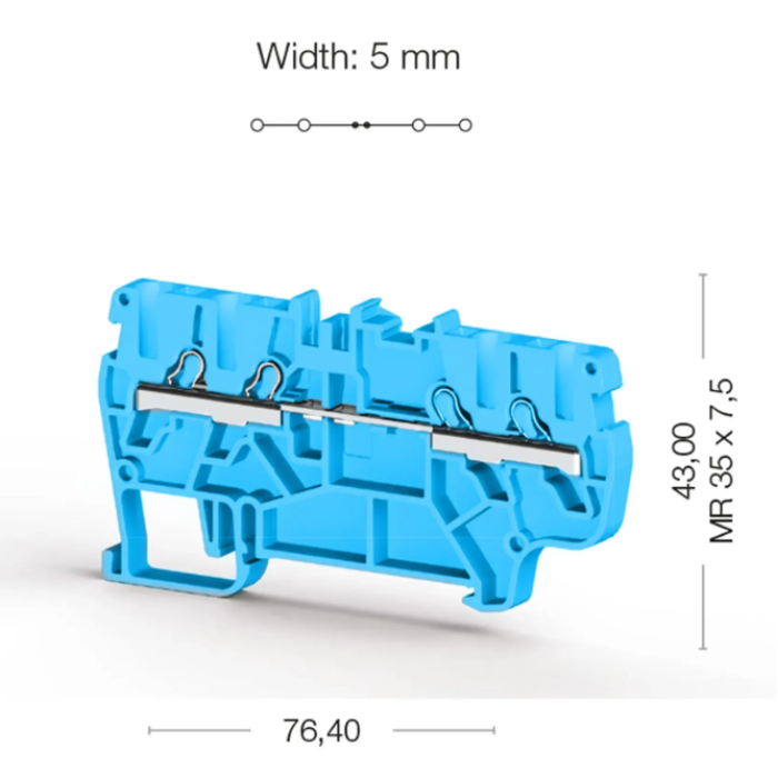 Клема Klemsan PYK 2,5 C багатовивідна 2.5 мм синя