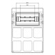 Настінний корпус для сил. розеток IDE з отвора STAR 1×12 MOD 436×310x147mm, IP65, шини N+PE