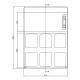 Настінний корпус для сил. розеток IDE з отвора STAR 1×12 MOD 436×310x147mm, IP65, шини N+PE
