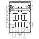 Настінний корпус для сил. розеток IDE з отвора STAR 1×12 MOD 436×310x147mm, IP65, шини N+PE