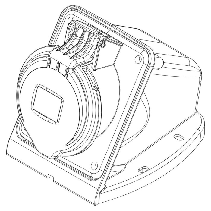 Розетка настінна IDE MUNDIAL 3P+E 16A 380–415V IP44