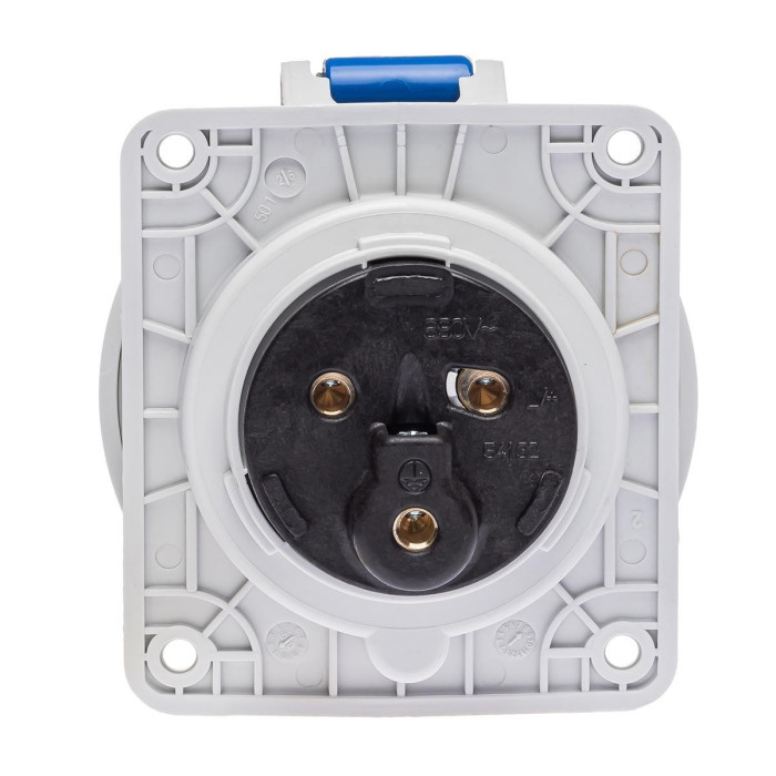 Розетка вбудована похила IDE MUNDIAL 2P+E 32A 200–250V IP66-67