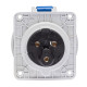 Розетка вбудована похила IDE MUNDIAL 2P+E 32A 200–250V IP66-67
