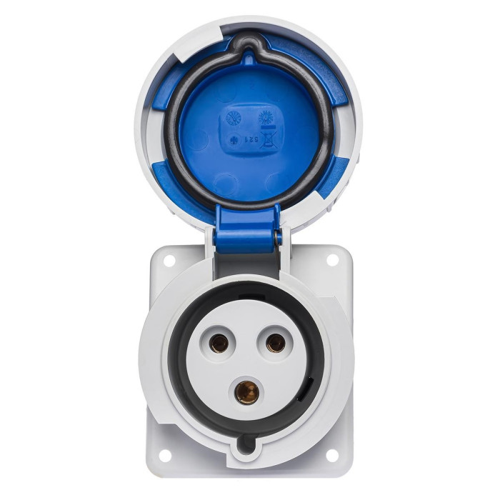 Розетка вбудована похила IDE MUNDIAL 2P+E 32A 200–250V IP66-67